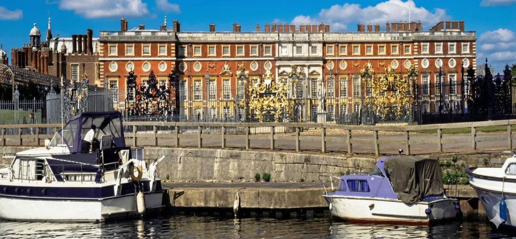 Hampton Court Palace seen from the River Thames